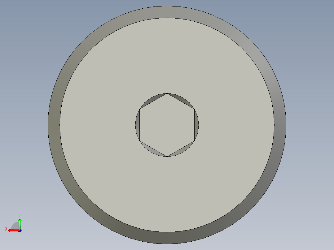 超薄型内六角螺钉-Ultra Low Profile Socket Head Screws 10-32 Thread Size in Long.STEP后视图