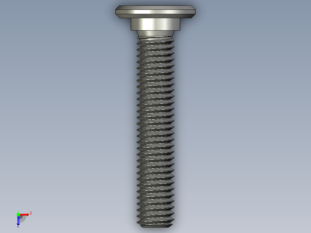 超薄型内六角螺钉-Ultra Low Profile Socket Head Screws 10-32 Thread Size in Long.STEP俯视图