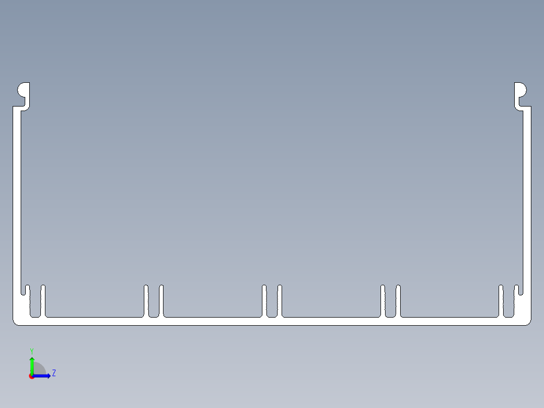 型材-KJN CABLE CONDUIT 80X160 KJN371040.STEP左视图