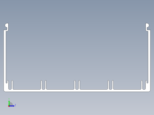 型材-KJN CABLE CONDUIT 80X160 KJN371040.STEP左视缩略图