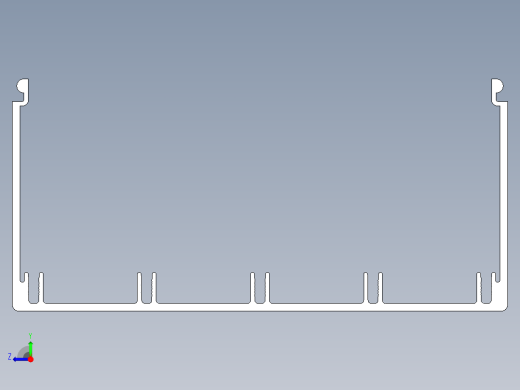 型材-KJN CABLE CONDUIT 80X160 KJN371040.STEP右视缩略图