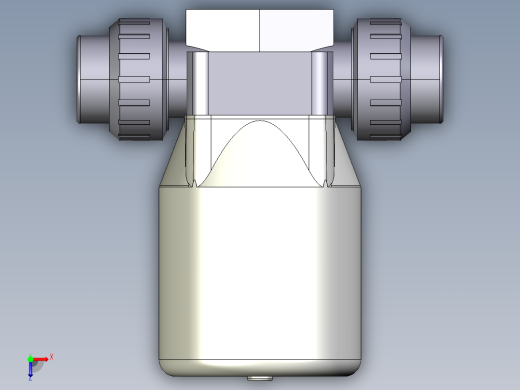 12DKPUAVCP DA 气动隔膜阀双作用与溶剂焊接女性联盟结束，ASTM PVC-U系列俯视缩略图