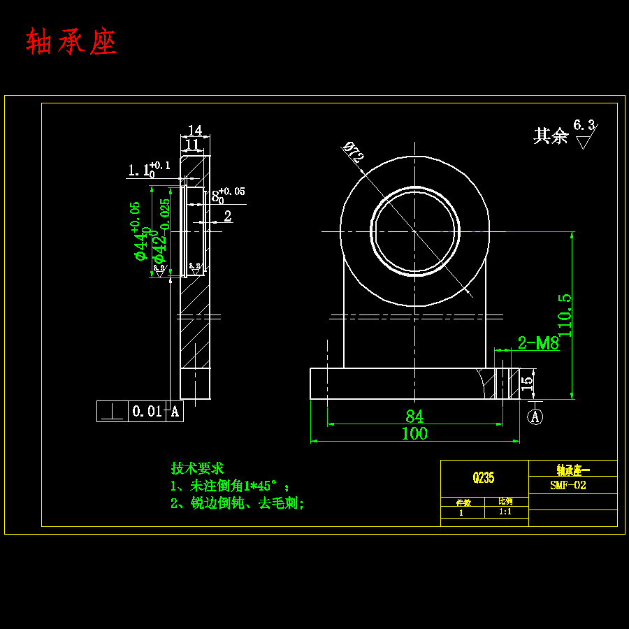 三面显示牌机械设计含9张CAD图