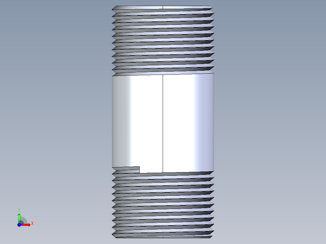 聚氯乙烯配件33-Sch80_Nipple_MPTxMPT_861-135_1in x 3in前视图