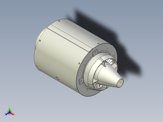 燃气涡轮喷气发动机 (MW54 TURBO-JET)---模型格式为 inventor
