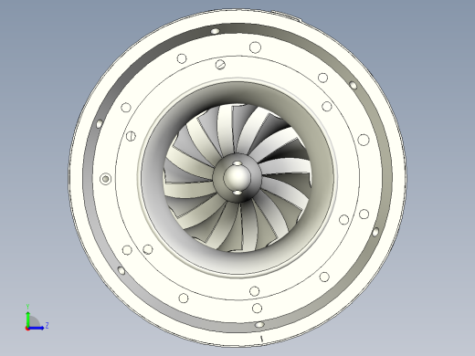燃气涡轮喷气发动机 (MW54 TURBO-JET)---模型格式为 inventor左视缩略图