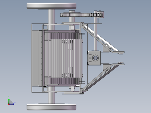 简易的马铃薯收获机三维模型设计左视缩略图