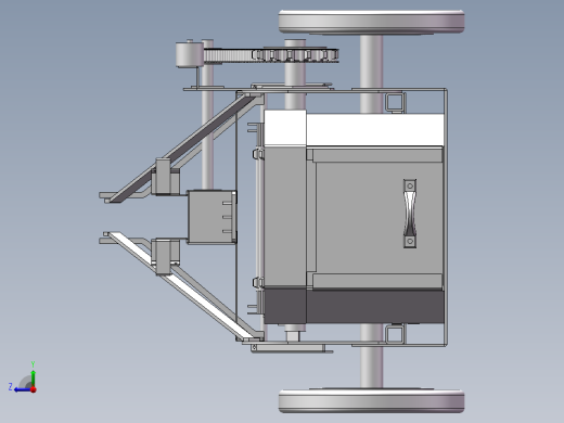 简易的马铃薯收获机三维模型设计右视缩略图