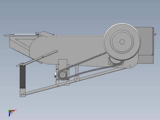 简易的马铃薯收获机三维模型设计俯视缩略图