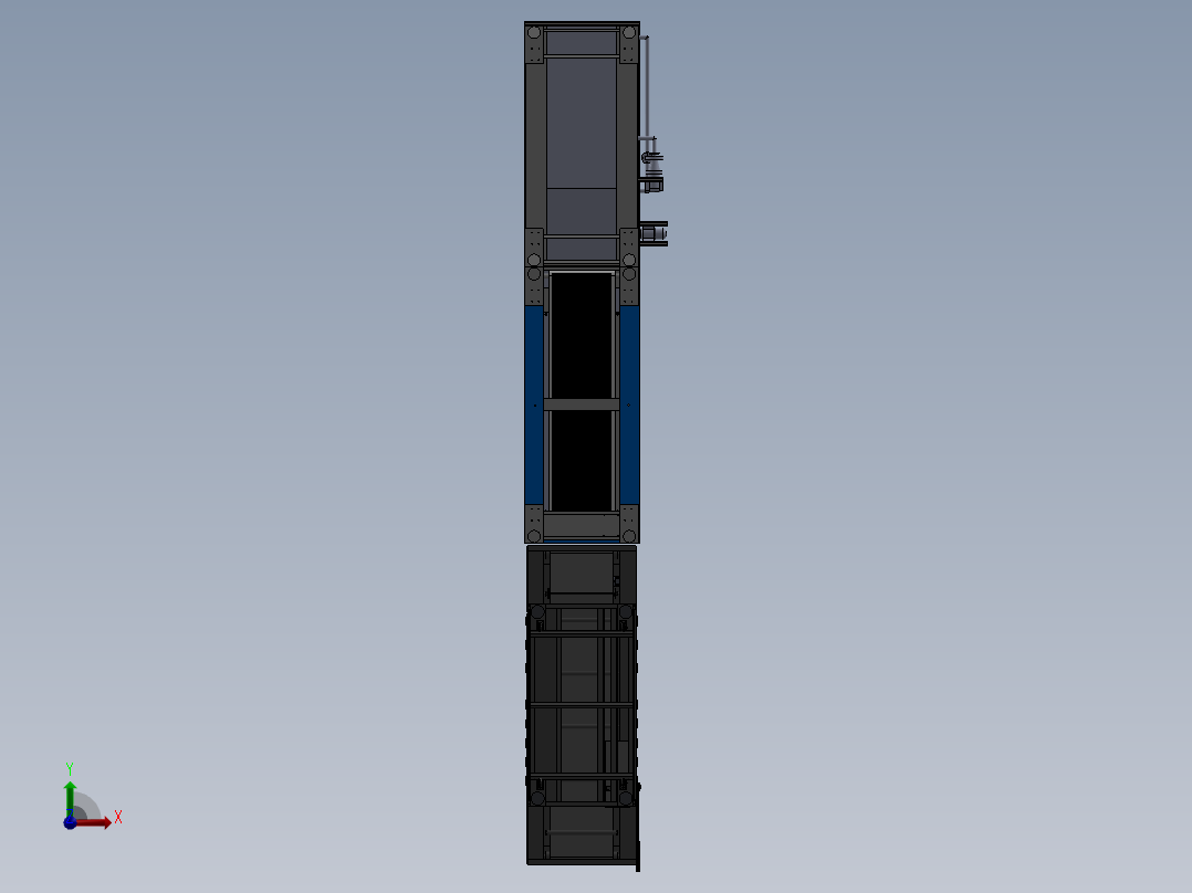红枣清洗烘干机设计（含SW三维图+CAD图纸说明书）前视图