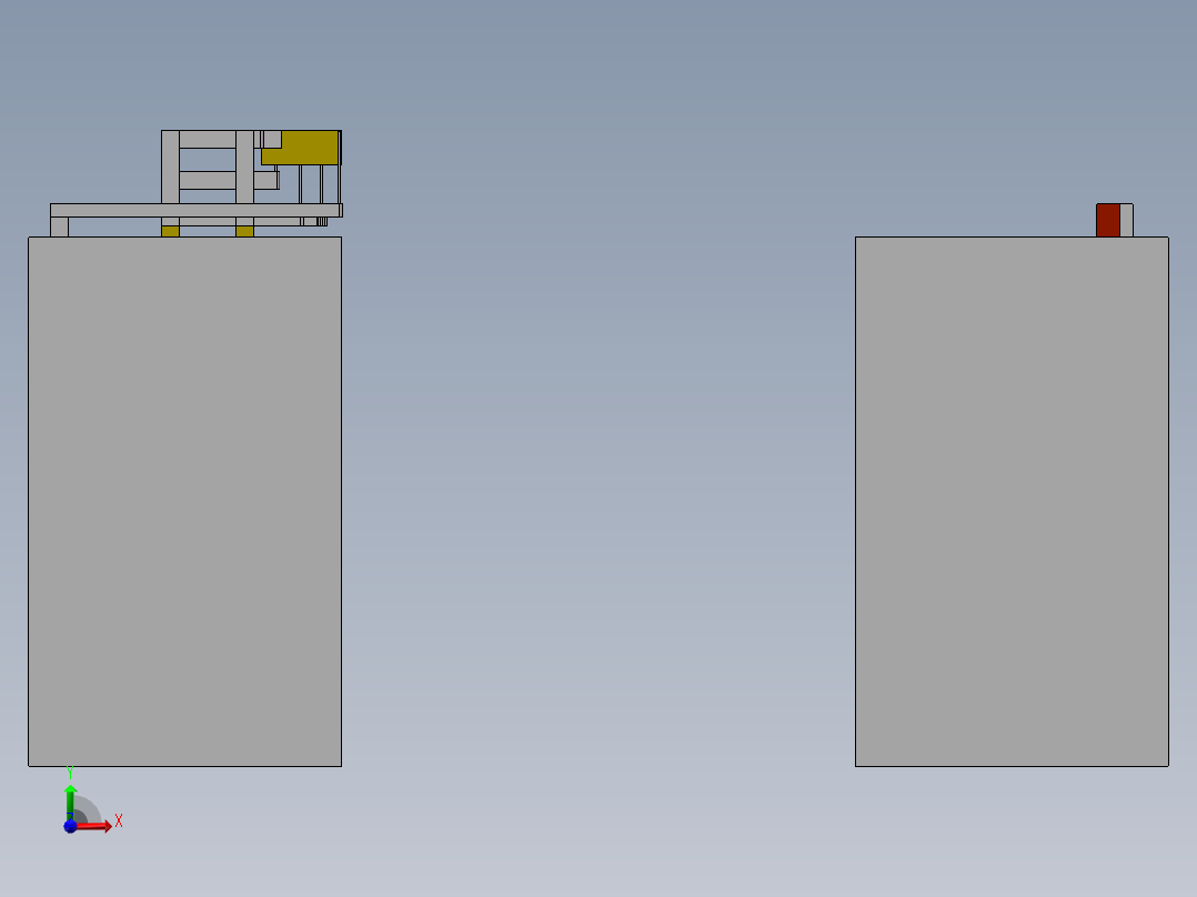 装配始端前视图