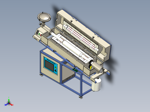全自动旋转管式炉设计三维SW