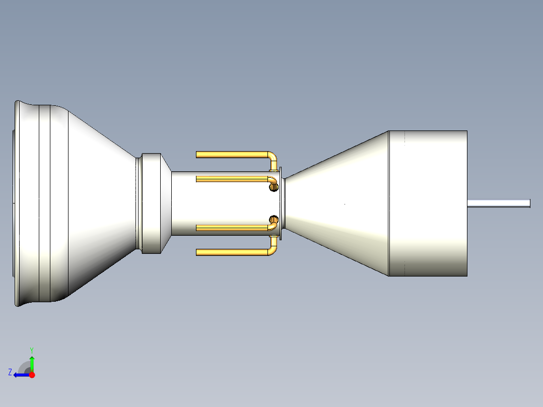 燃气轮机79---模型格式为 igs右视图