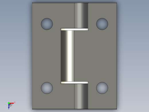 鋁合金蝶型鉸鏈(A)5570-3D多系列多零件图纸模型俯视缩略图