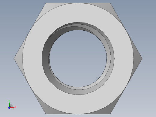 DIN 934 螺母-M14 Nut.SLDPRT前视缩略图