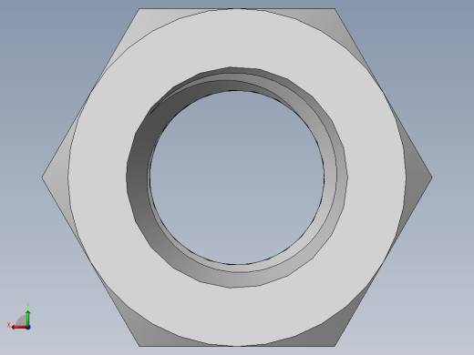 DIN 934 螺母-M14 Nut.SLDPRT后视缩略图