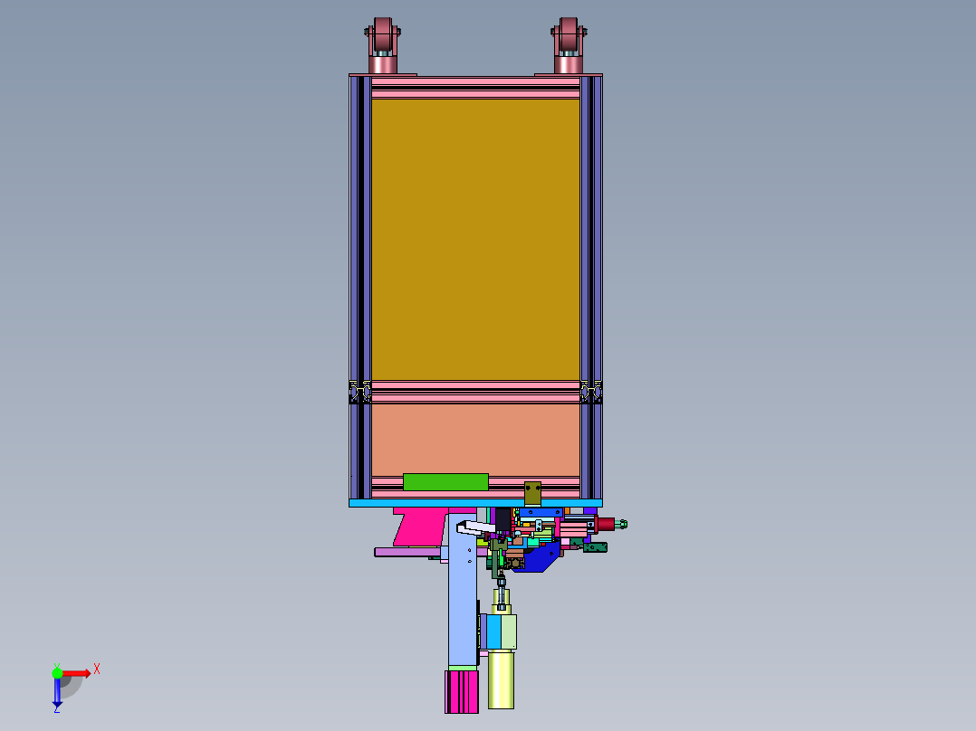 VGA串口接头打螺丝机俯视图