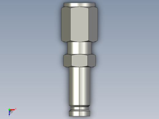 卡套式工业通用硬管接头6-4_trbu-s俯视缩略图