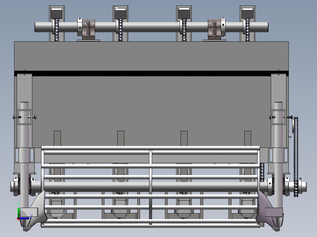 大蒜播种机耕地机sw22可编辑左视图