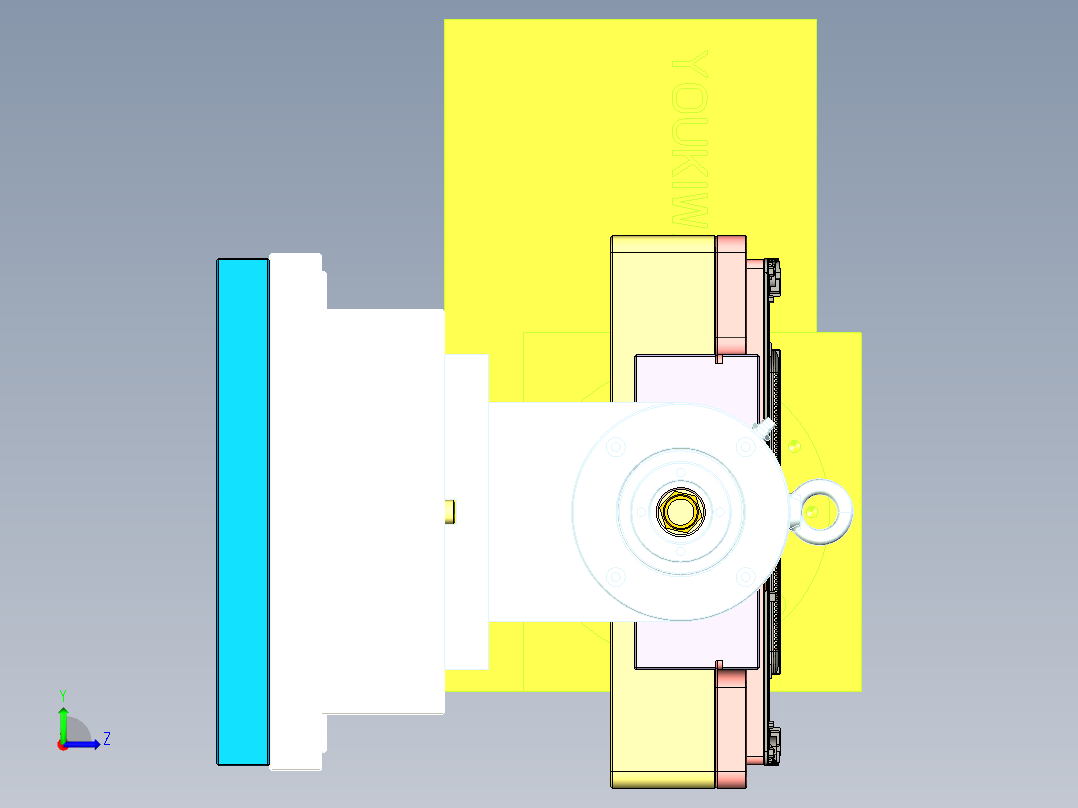 四轴电脑外壳铣侧孔治具左视图