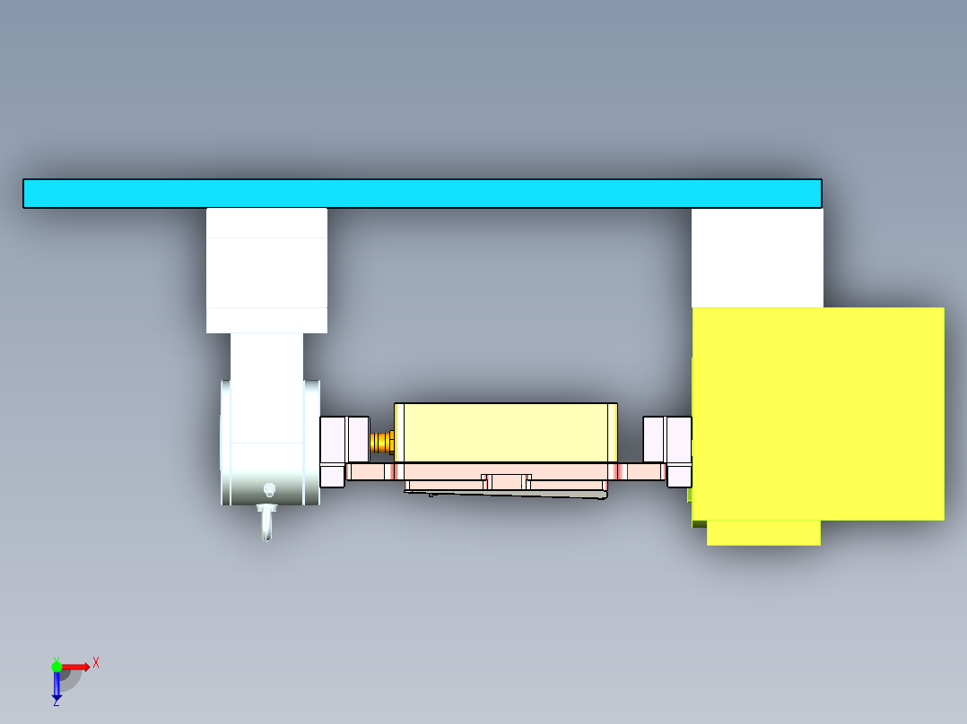 四轴电脑外壳铣侧孔治具俯视图