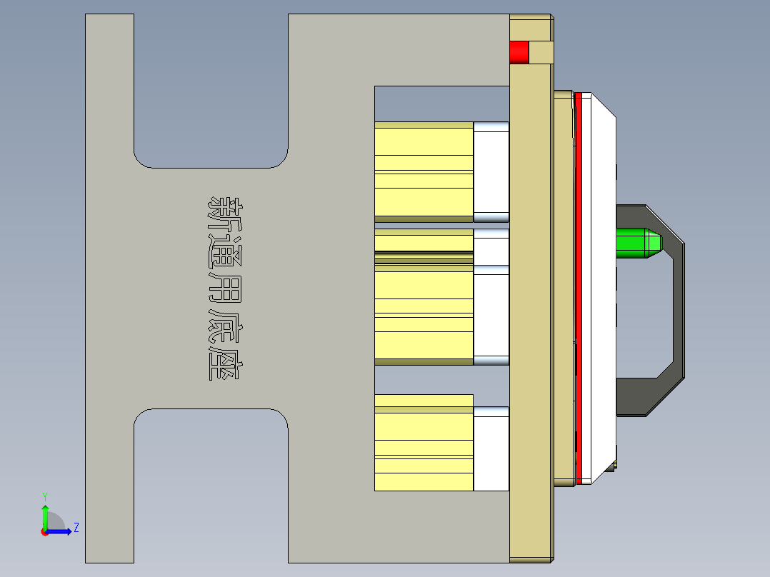 CX5400-C-笔记本CNC工装夹具三维模型CNC1铣外形C角-201201左视图