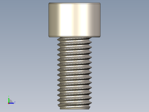 Screw_DIN_912_M12x25F_A2.STEP公制内六角螺钉左视缩略图