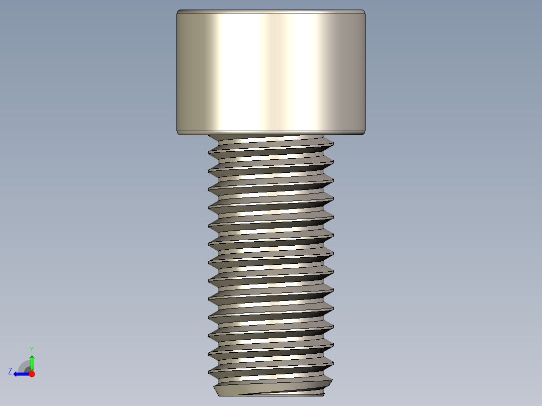 Screw_DIN_912_M12x25F_A2.STEP公制内六角螺钉右视图