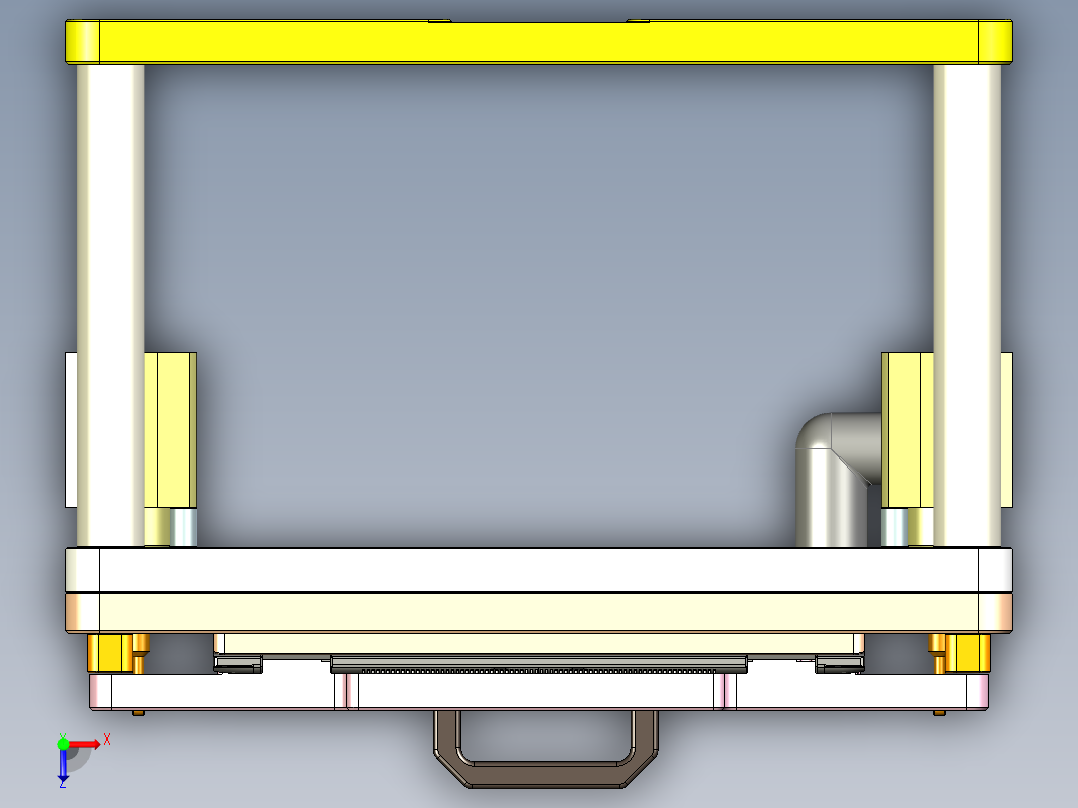 电脑外壳铣指纹孔落料+TP框治具俯视图