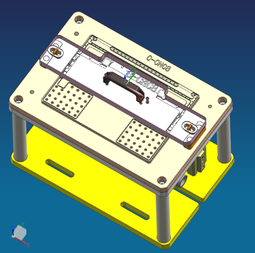 电脑外壳铣指纹孔落料+TP框治具缩略图