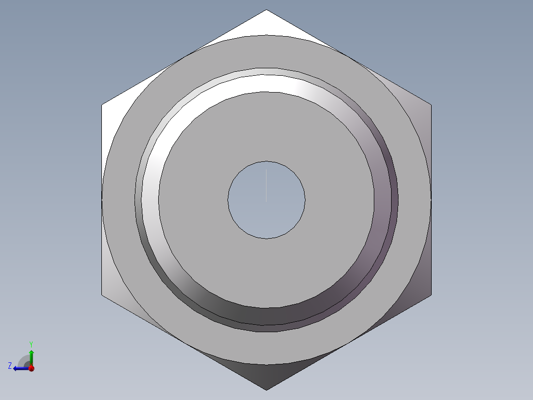 英制锥管螺纹直接头、1DT-14-04SP右视图