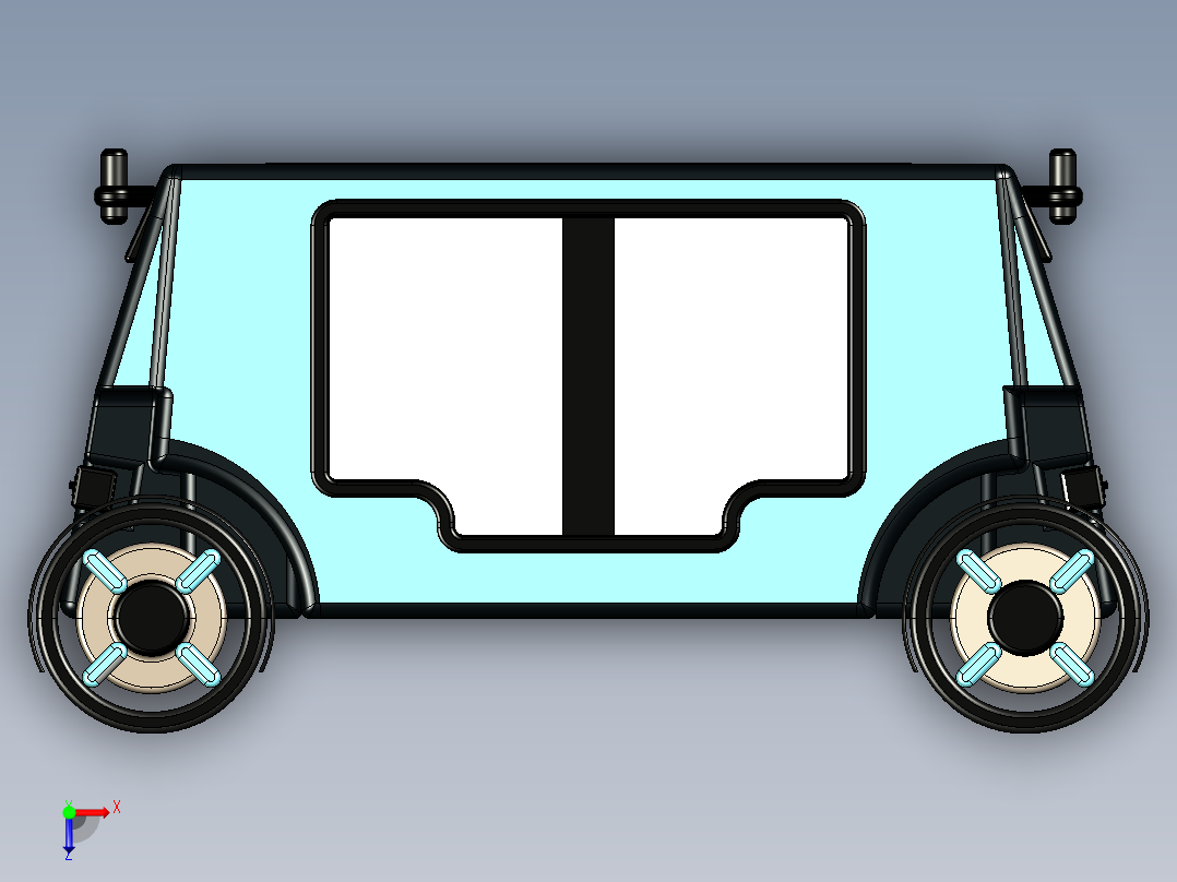 A3003932-亚马逊Zoox无人出租车俯视图