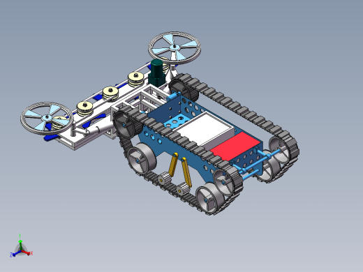 履带轮除草机正等轴测缩略图