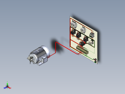 电机控制 三相异步电动机降压启动控制模型图