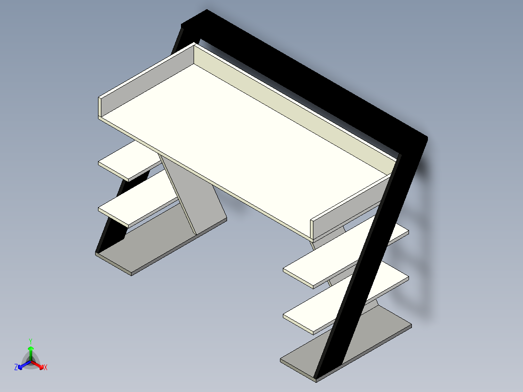 居家办公学习桌-14主视图