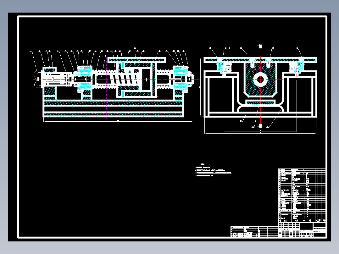立式高速铣削加工中心纵向进给机构设计5张CAD图