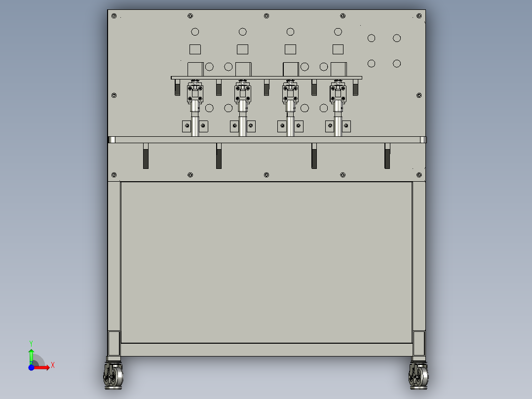 多工位自动测漏机前视图