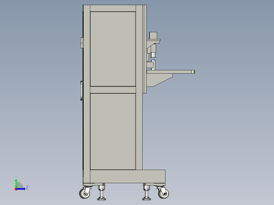 多工位自动测漏机左视图