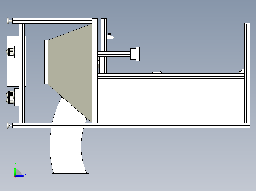 奥迪汽车AUDI Q3底涂工作台左视图