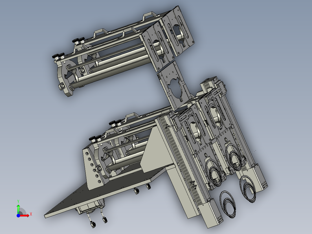 叠片装料装置前视图