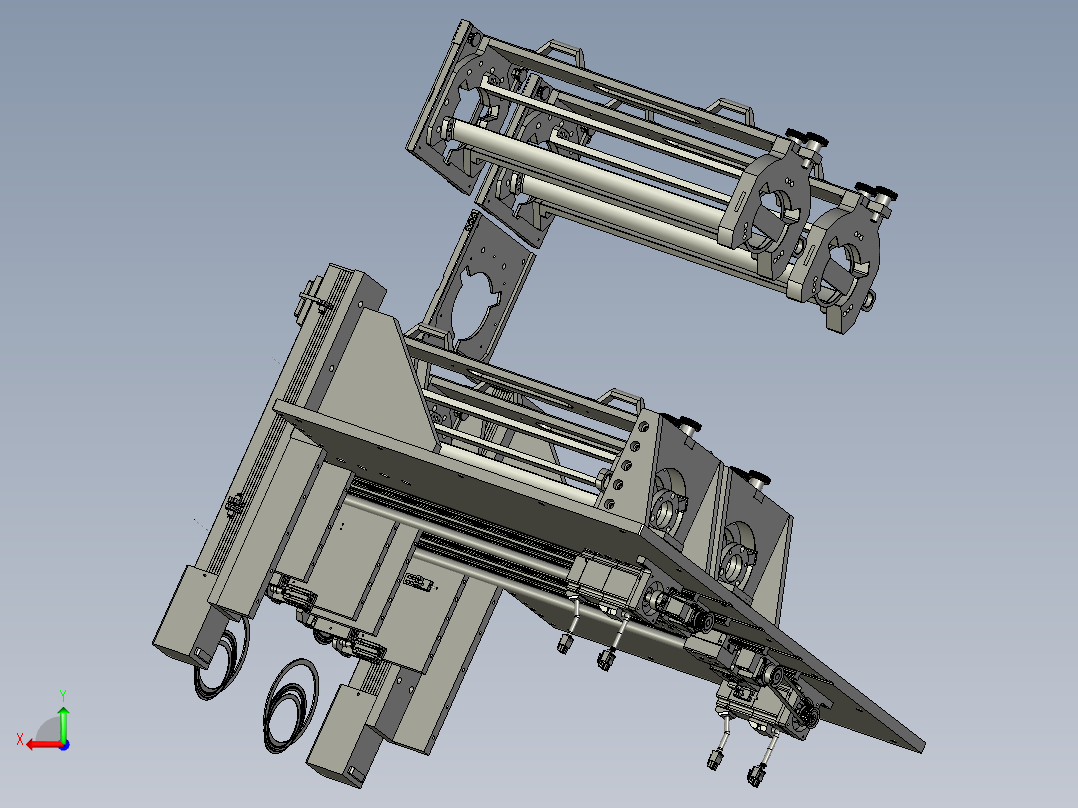 叠片装料装置后视图