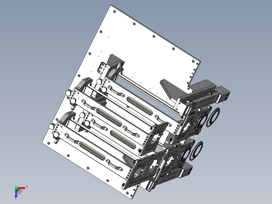 叠片装料装置俯视图