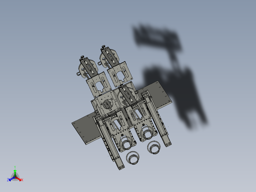 叠片装料装置正等轴测图