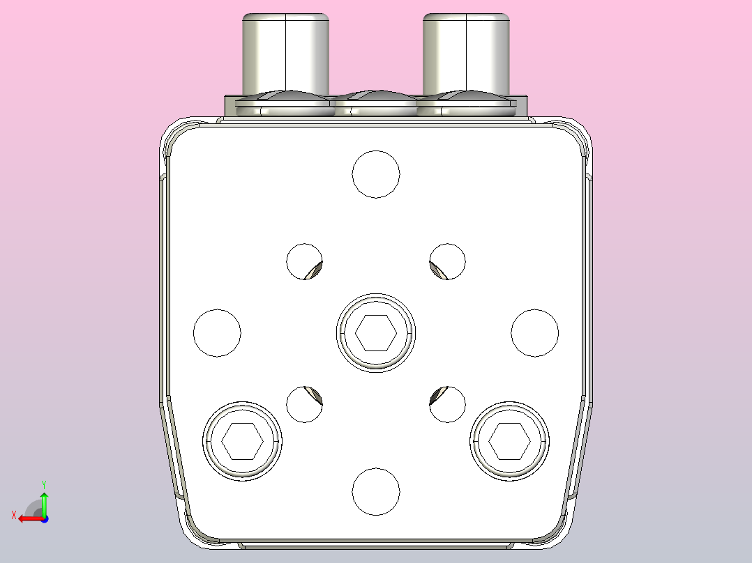 Cyltronic圆形导缸CTC-060-K __- XXXX-V后视图