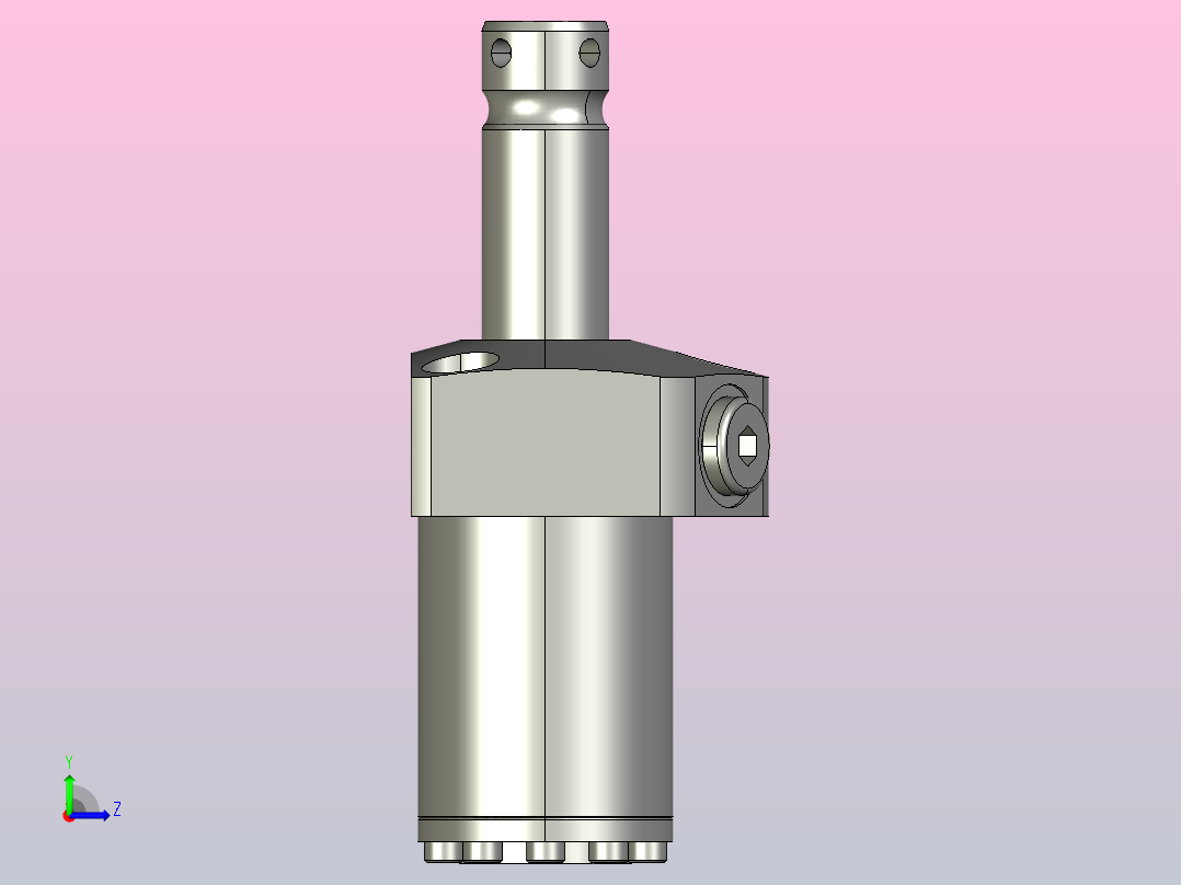 HTLA0801-2CR上法兰旋转式夹紧器左视图