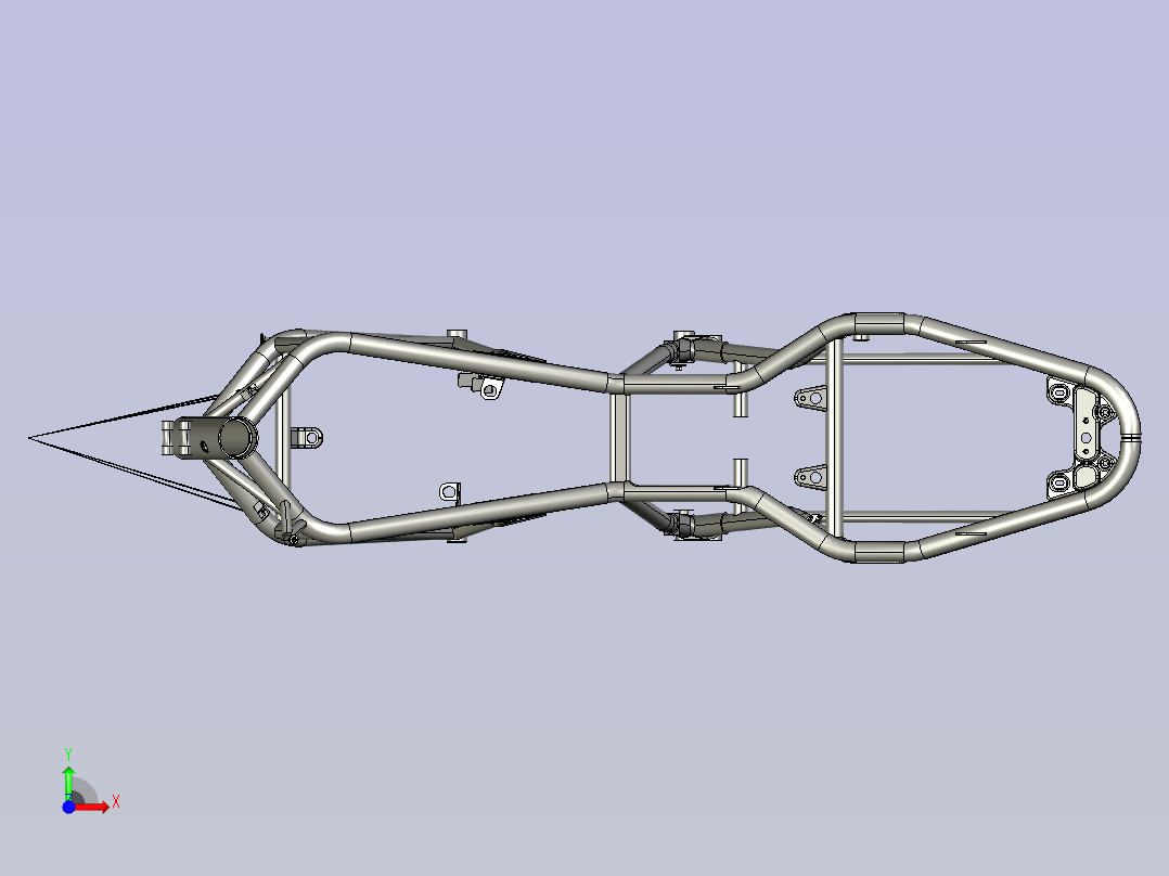 杜卡迪车架前视图
