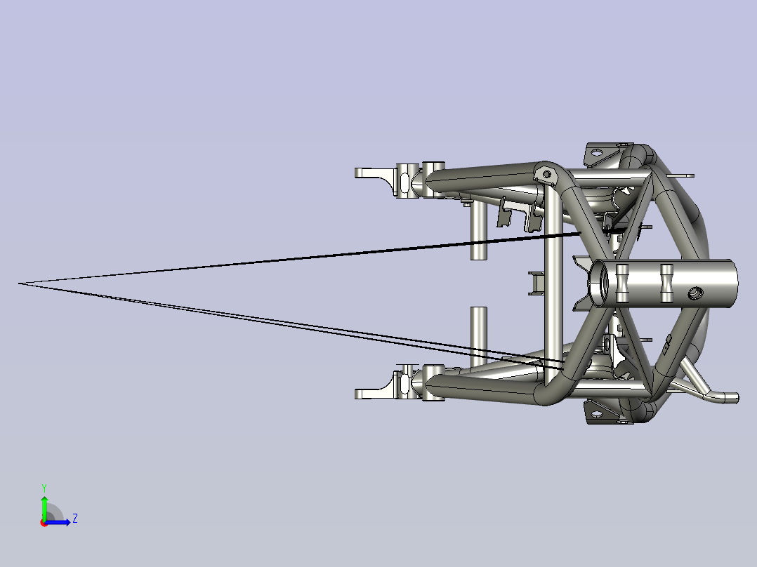 杜卡迪车架左视图