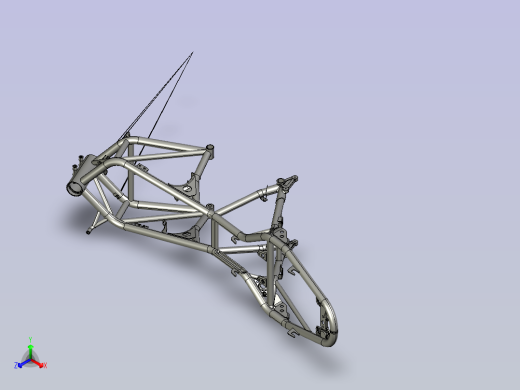 杜卡迪车架正等轴测缩略图