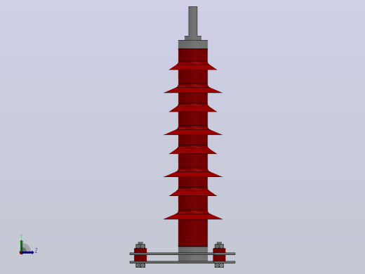 HY5WZ氧化锌避雷器[HY5WZ-12／630]左视缩略图