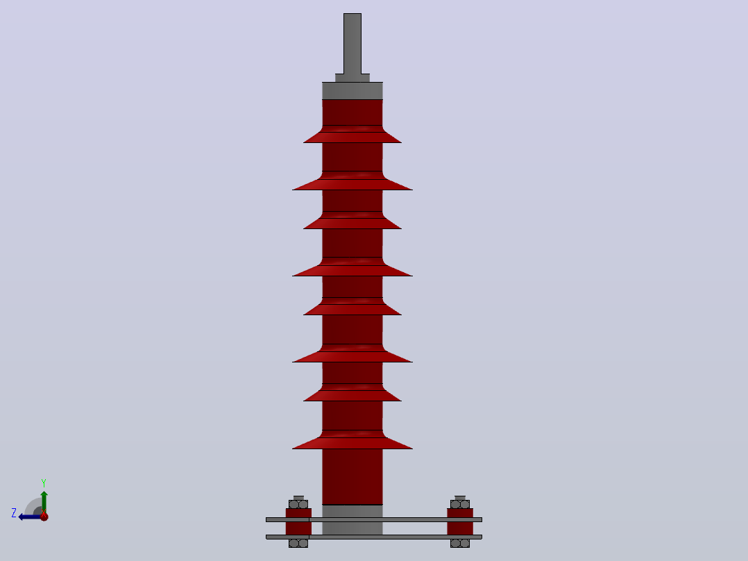 HY5WZ氧化锌避雷器[HY5WZ-12／630]右视图